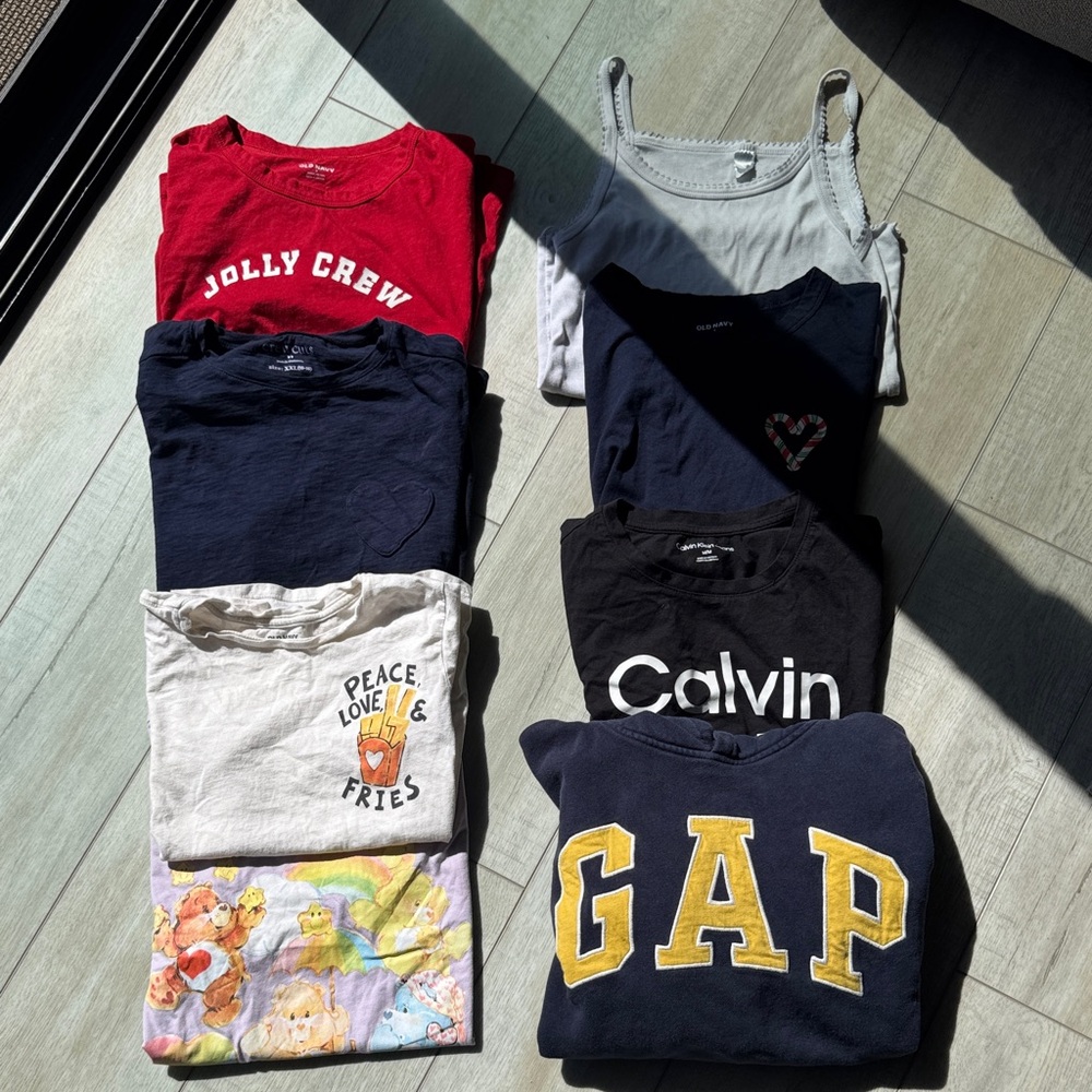 BIG GIRLS BUNDLE FOR 25- Cute tops and hoodie